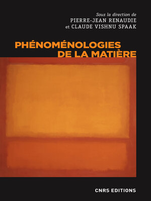 cover image of Phénoménologies de la matière